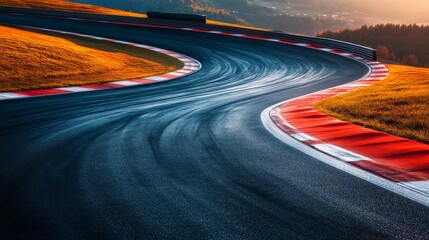 An exciting race track with many hairpin turns and hairpins shot from multiple angles creates an exciting and intense atmosphere for racing enthusiasts. The complexity and excitement of the race track