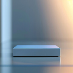 interior of a modern house with close up product display podium