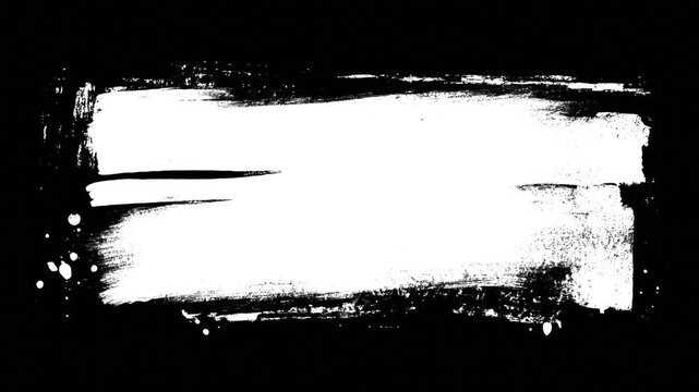 Square Frame Created from Brush Strokes, Hand-Drawn Doodle Animation