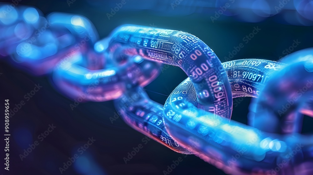 Poster evaluating the potential of investing in blockchain technology for business growth and innovation