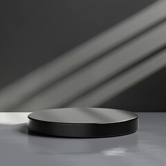 interior of a modern house with close up product display podium