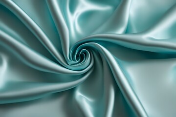 A gentle aqua silk fabric with a cool reflective shine, Ai Generated