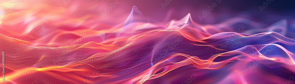Poster technology background, dynamic, swirling lines and bold geometric figures converge in an eye-catchin