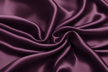 Fototapeta premium A rich aubergine silk fabric with a deep luxurious gloss, Ai Generated