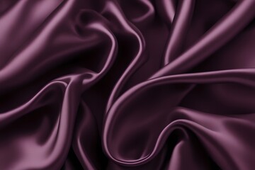 A rich aubergine silk fabric with a deep luxurious gloss, Ai Generated