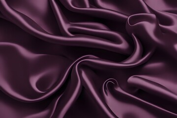 Obraz premium A rich aubergine silk fabric with a deep luxurious gloss, Ai Generated