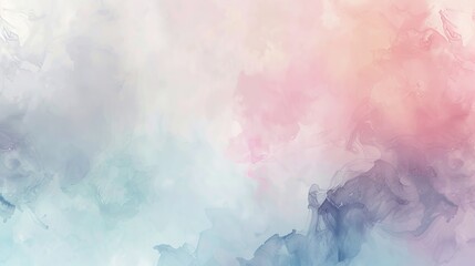 This image displays airy, watercolor clouds in soft pastel hues of pink and blue. It exudes a calm and light ambiance, invoking thoughts of peace and relaxation.