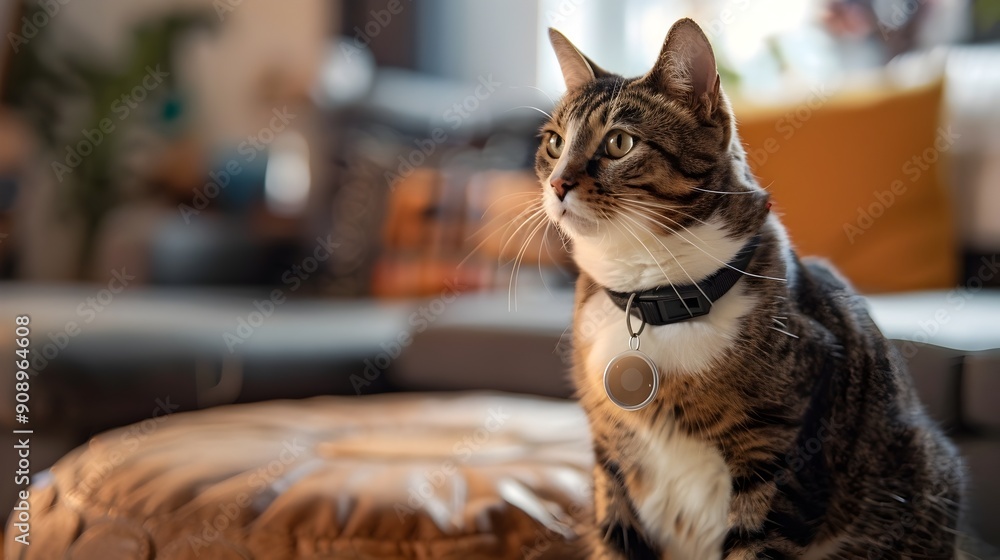 Poster smart cat tag with sound alert feature for tracking and monitoring pets