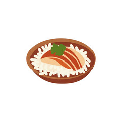 Japanese food minimalist vector illustration ,simple transparent graphic element .Isolated on white background
