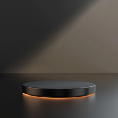 interior of a modern house with close up product display podium