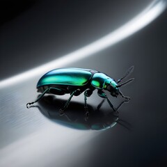 Naklejka premium beetle on a black background