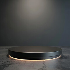 interior of a modern house with close up product display podium