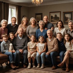 Fototapeta premium Family Reunion: Capture the warmth and happiness of a long-awaited family reunion
