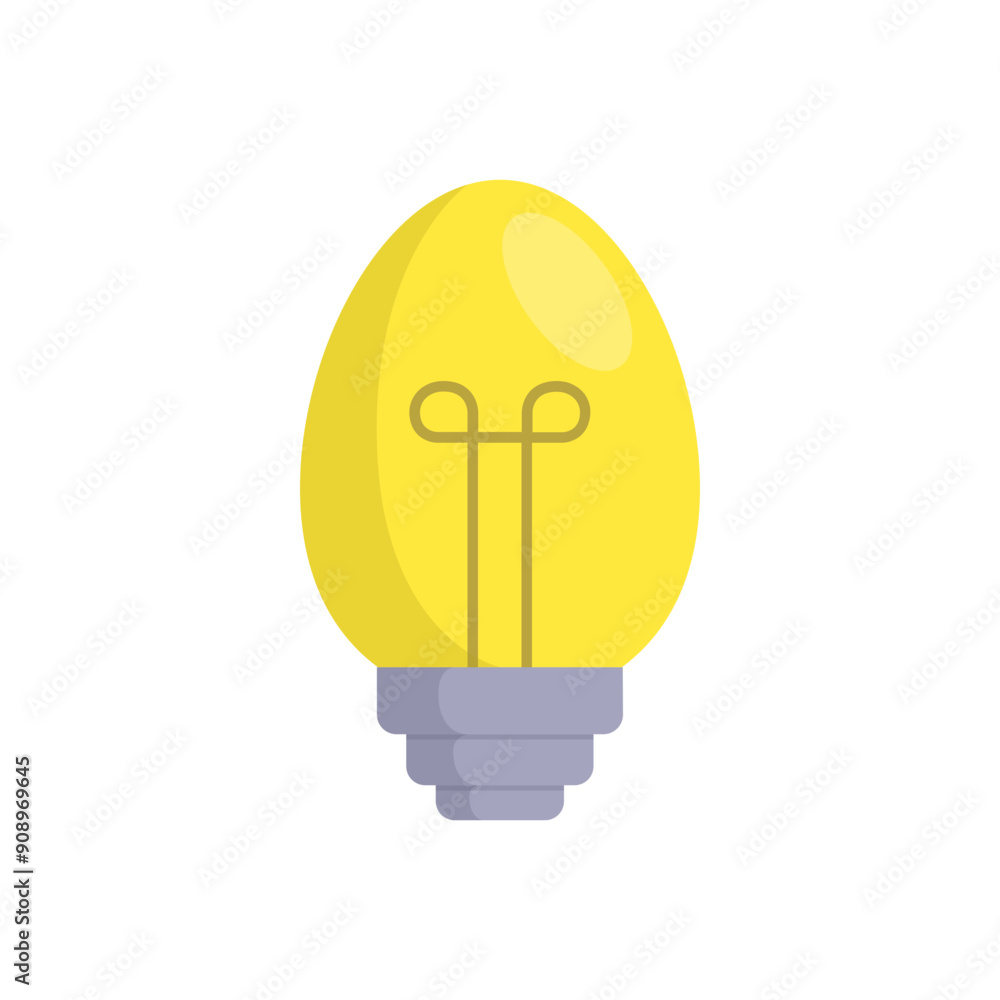 Aufkleber lightbulb minimalist vector illustration ,simple transparent graphic element .isolated on white back