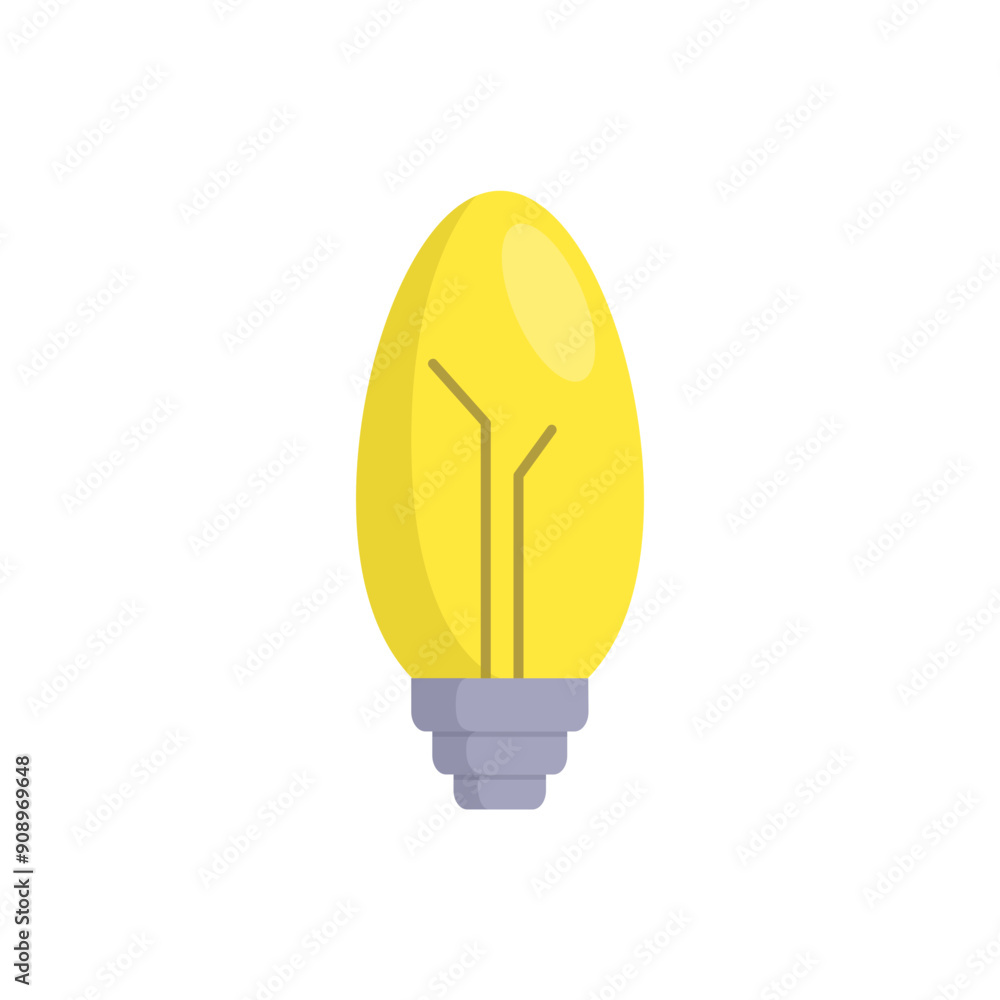 Poster lightbulb minimalist vector illustration ,simple transparent graphic element .isolated on white back