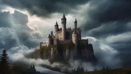 Fototapeta premium castle in the mountains