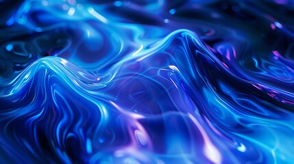 Fototapeta premium An energetic and dynamic image of blue fabric with vibrant light reflections, highlighting the lively nature and artistic flair of this captivating patterned piece of cloth.