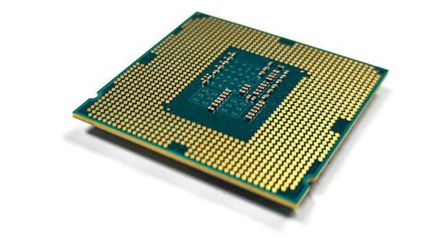 cpu on white background. central processing unit