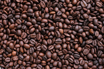 Roasted coffee beans for background
