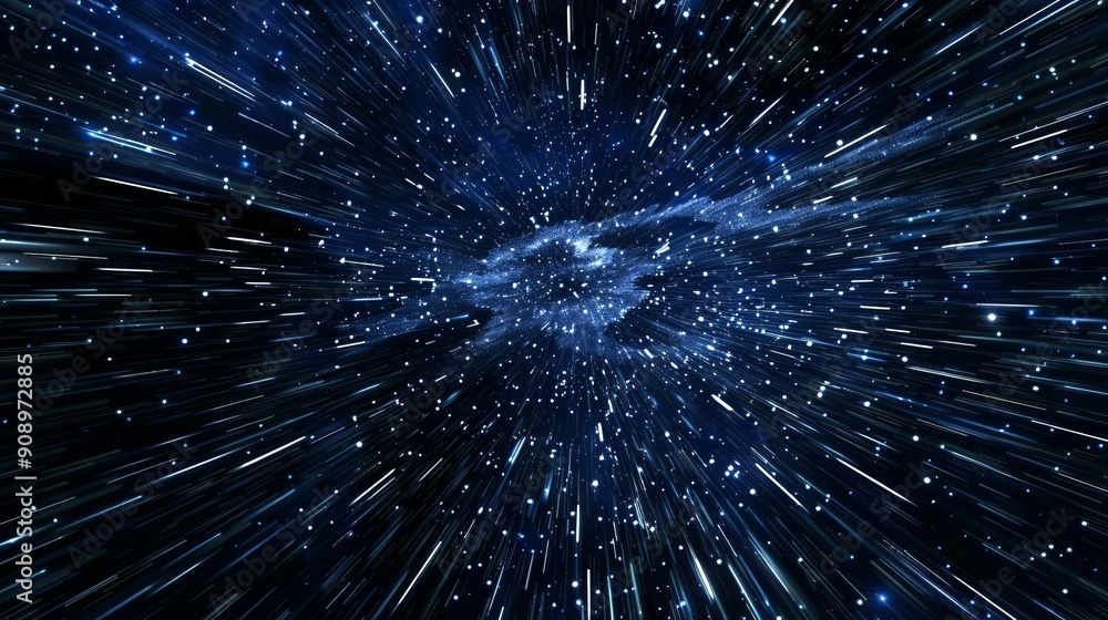 Canvas Prints this image shows a dynamic and stunning view of outer space with stars appearing to accelerate at li