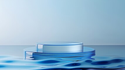 Tranquil Blue: A Minimalist Reflection