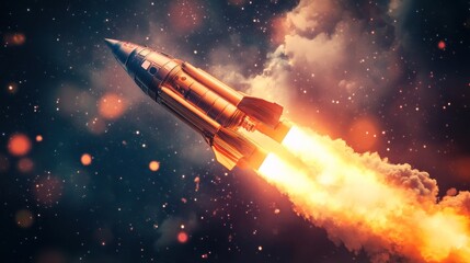 Rocket Launch Through Cosmic Clouds