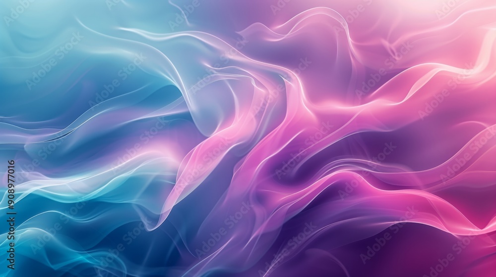 Poster a soft gradient background with a blend of vibrant pink and teal hues, creating an abstract design t