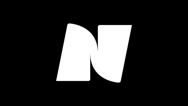 Letter N Logo Modern Minimalist Simple Design