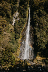 Thunder Creek Falls, Waterfall located on South Island New Zealand