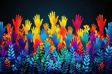 abstract background in colors and patterns for World Day of Social Justice