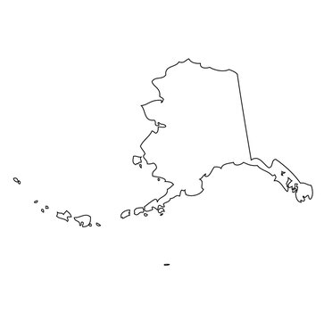 recommend clip art: Outline of the map of the U.S. state of Alaska