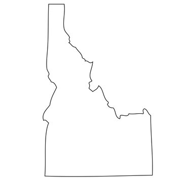 recommend clip art: Outline of the map of the U.S. state of Idaho