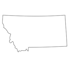 Outline of the map of the U.S. state of Montana