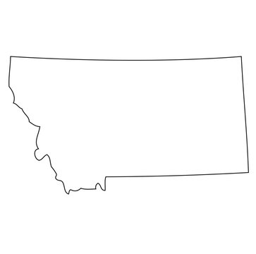recommend clip art: Outline of the map of the U.S. state of Montana