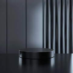 interior of a modern house with close up product display podium