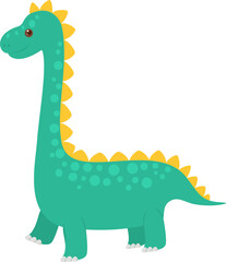 Naklejka premium Cute dinosaur design stock vector. Cute Dinosaur Illustration. 