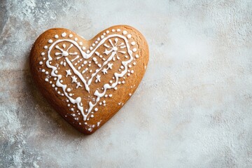 traditional gingerbread heart cookie Oktoberfest sweet snack