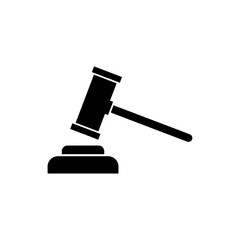 gavel Black Solid vector icon