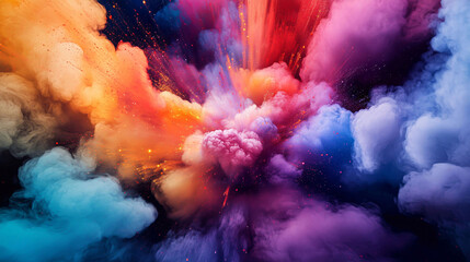 Mixing different colors, color explosion