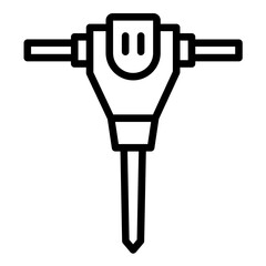 Vector Design Jackhammer Icon Style