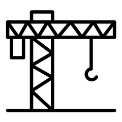 Vector Design Tower Crane Icon Style