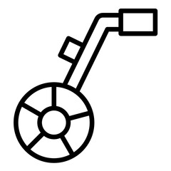 Vector Design Measuring Wheel Icon Style