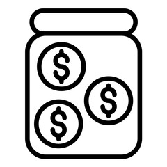 Vector Design Savings Jar Icon Style