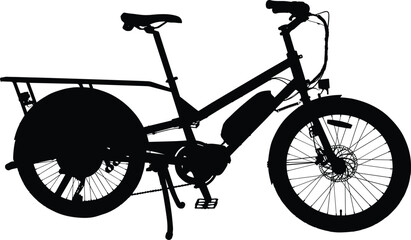 Bikes Silhouette on vector illustration. Bicycle Icon, logo, vector, image. Bicycle Silhouette Design. 