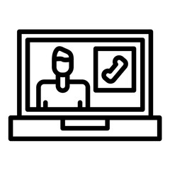 Vector Design Video Call Icon Style