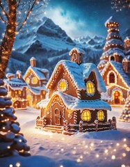 Fototapeta premium christmas gingerbread house