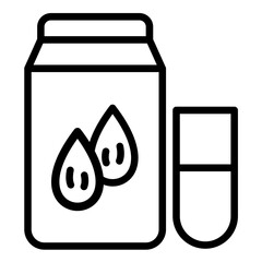 Vector Design Almond Milk Icon Style
