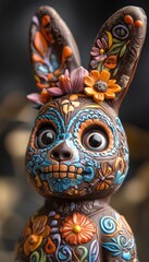 Fototapeta premium Decorated Chocolate Easter Bunny
