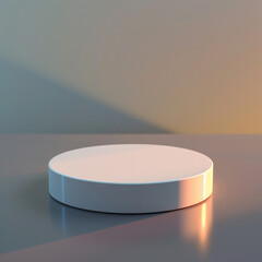 interior of a modern house with close up product display podium