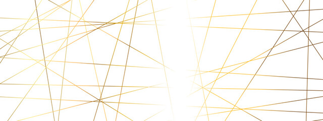 Obraz premium Abstract luxury seamless premium shiny golden random chaotic square and triangle lines on transparent background. Vector, illustration